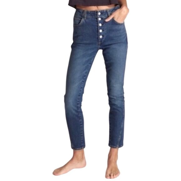 AMO High Rise Button Fly Twisted Seam Dock Jeans – Size 28 - Picture 8 of 9